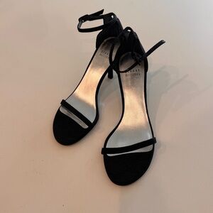 NWOT Stuart Weitzman Nudist Black Ankle-Strap Sandals sz6